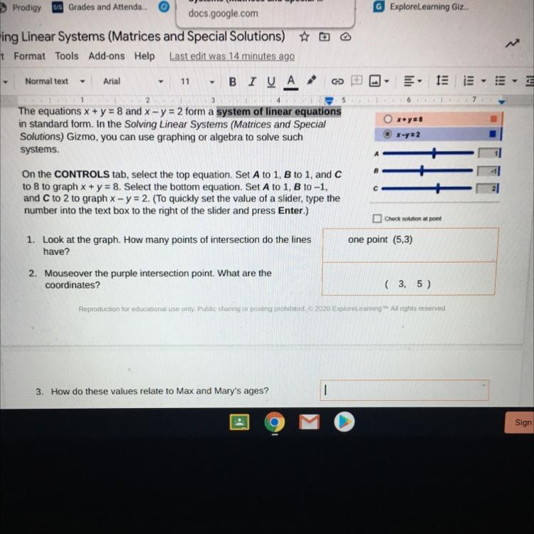 3. How do these values relate to Max and Mary's ages?-example-1