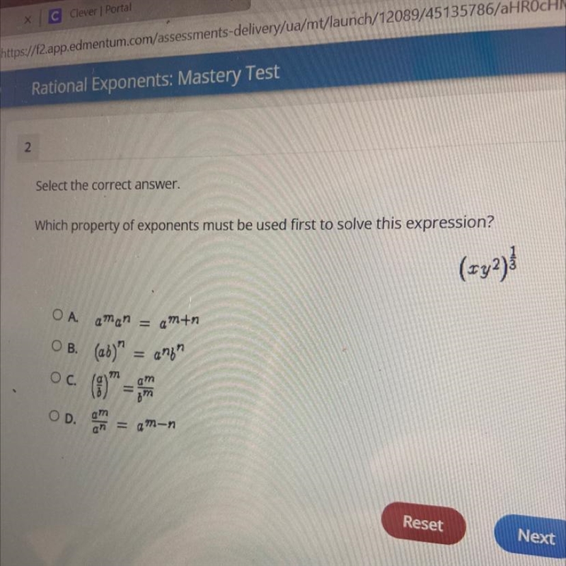 Which Property of exponents must be used to first solve expression-example-1