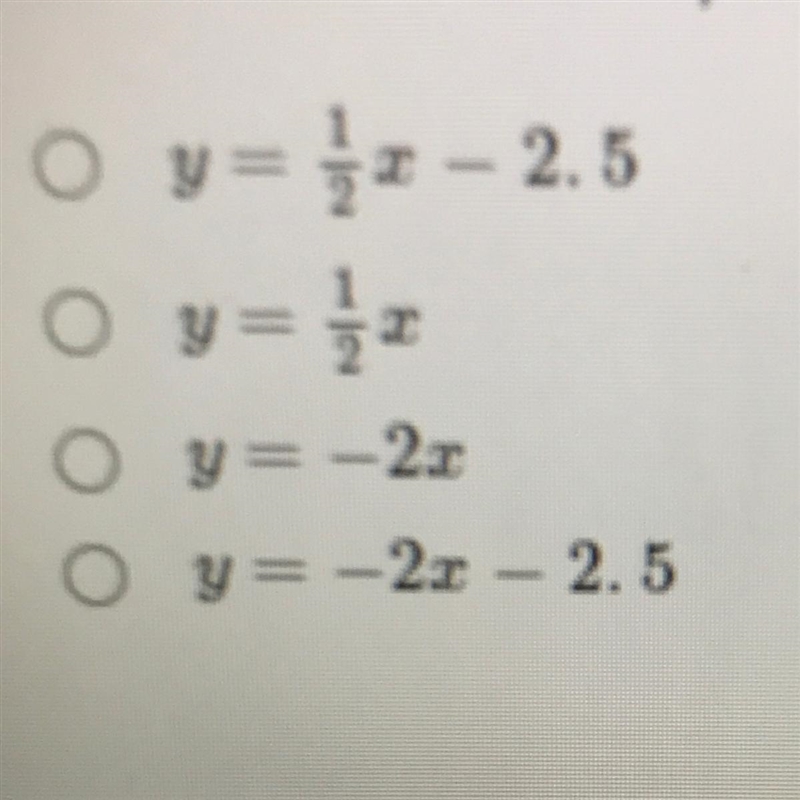 Given the line with the equation y = 1/2x+1 ; determine the equation of the line that-example-1