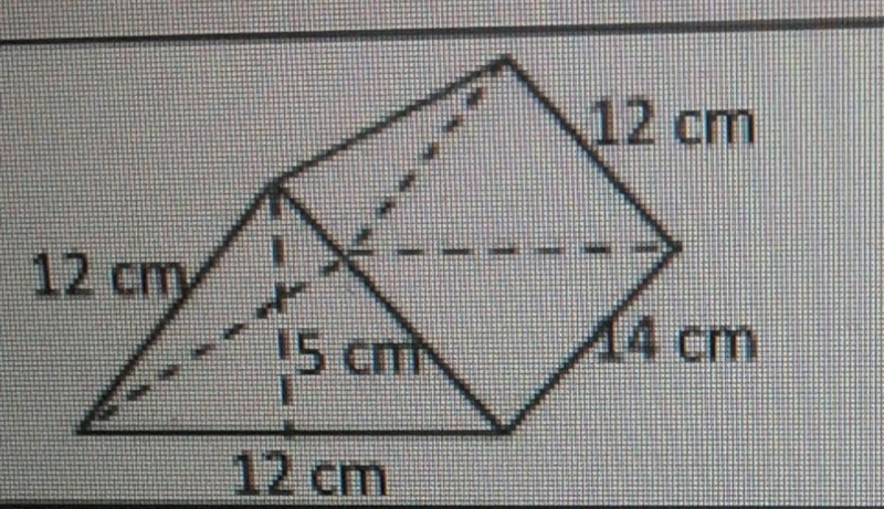 Explain how you calculated the lateral surface zarea of the triangular prism. How-example-1