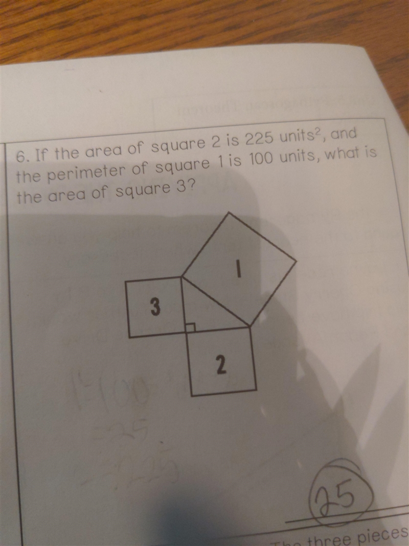 If the area of square 2 is 225 units?, andthe perimeter of square 1 is 100 units, what-example-1