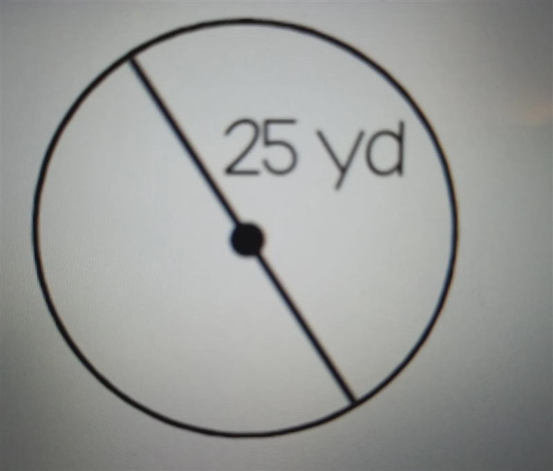 Find The Circumference of the following circle in terms of Pi. A. 25piB. 50piC 12 5pi-example-1