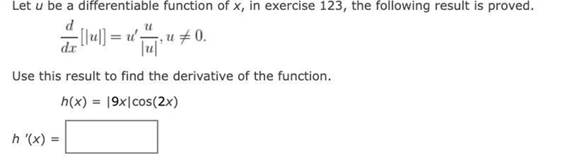 Let u be a differentiable function of x, in exercise 123, the following result is-example-1