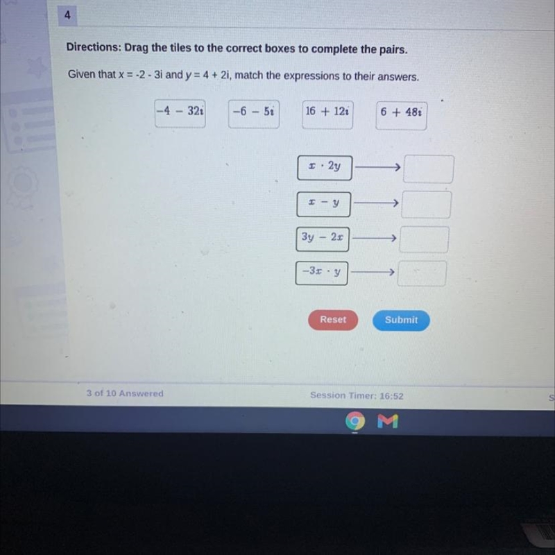 Drag the tiles to the crack boxes to complete the pairs-example-1