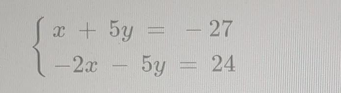 solve the system for equations using the elimination method. show your work. write-example-1