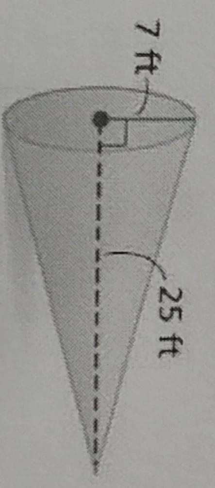 What is the volume of the cone? use Pi and round to the nearest tenth-example-1