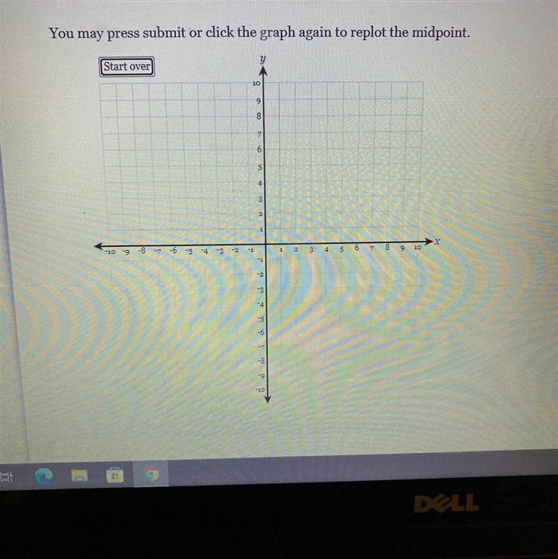 Find the midpoint of points A (2,4) and B(-2,9) graphically-example-1