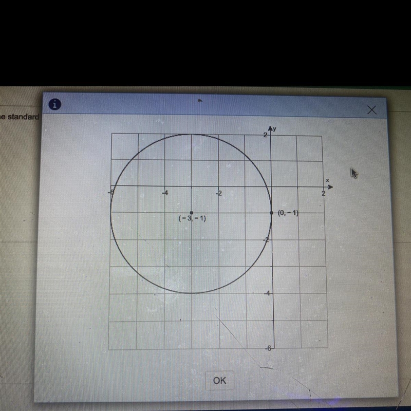 The radius of the circle is r= ____The equation of the circle in standard form is-example-1