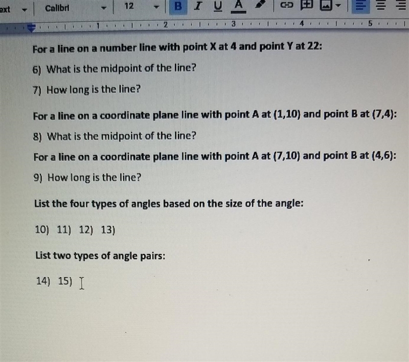 List the four types of angles based on the size of the angle: 10) 11) 12) 13)-example-1