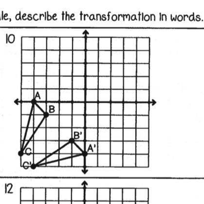 how to write the rule for #10 with the given reflection. if there is no rule, describe-example-1