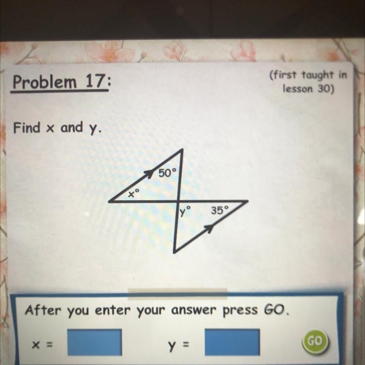 PLEASE! HELP! Find x and y.-example-1