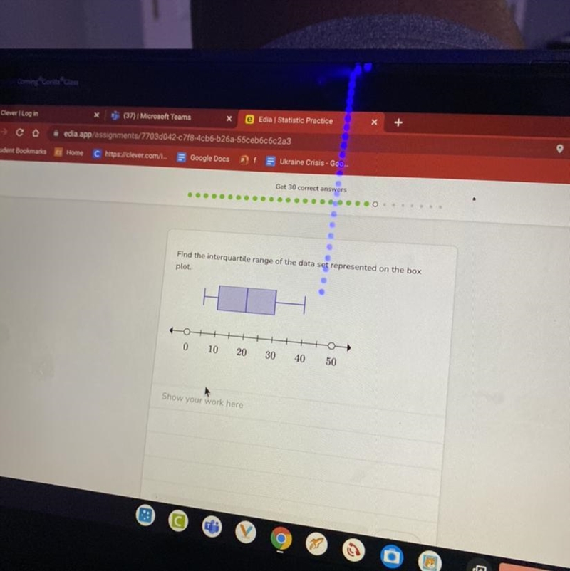 The interquartile range of this data set-example-1