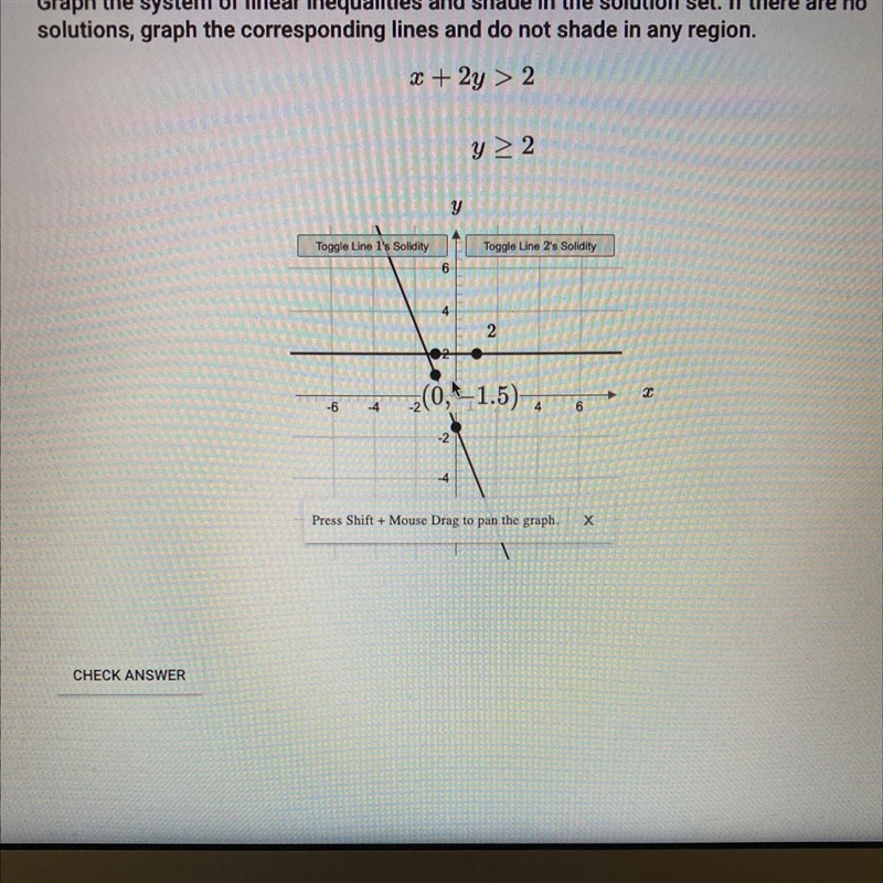 Need help placing the points on the graph & shading-example-1