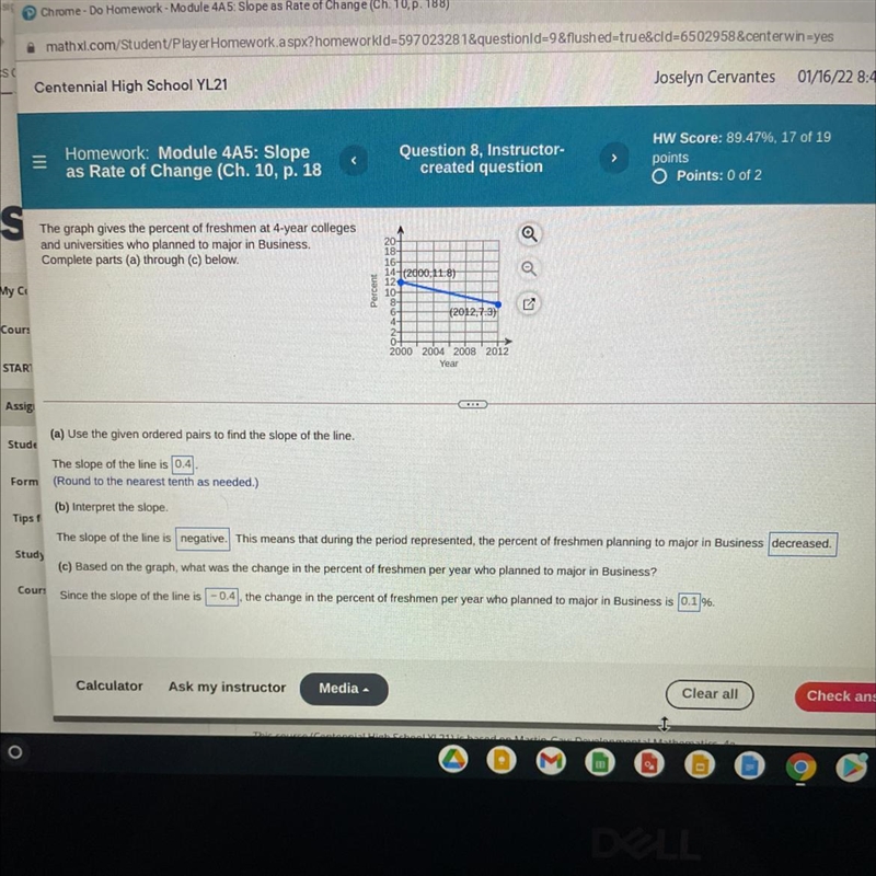 option b has the option of negative and positive and the second is decreased or increased-example-1