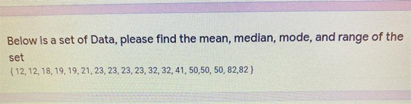 Hi, can you help me, based with the data that is in the pic, to find the “Mean , Medium-example-1