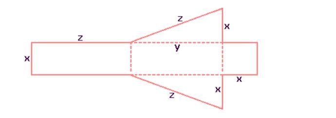 If x = 15 cm, y = 36 cm, and z = 39 cm, what is the surface area of the geometric-example-1