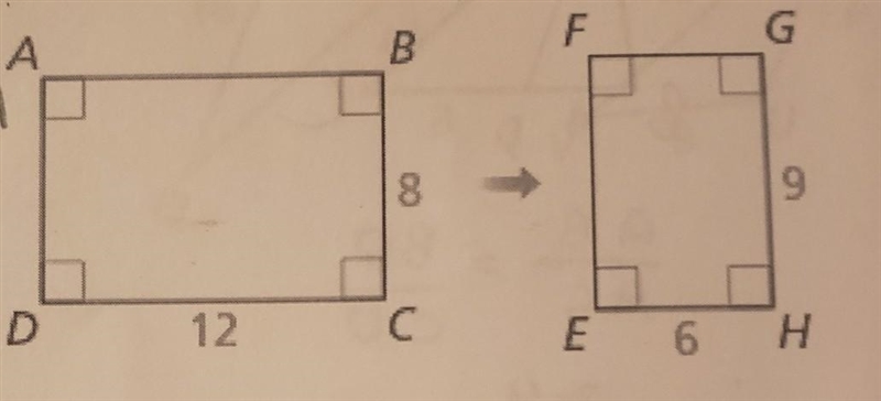 list all pairs of congruent angles and write the ratios of the corresponding lengths-example-1