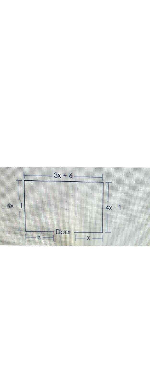 what is an expression taht represents the area of the rectangle room? how can the-example-1