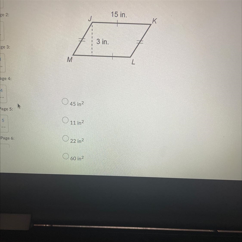 What is the area of the parallelogram ?-example-1