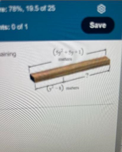 The length of the remaining piece of a beam is-example-2