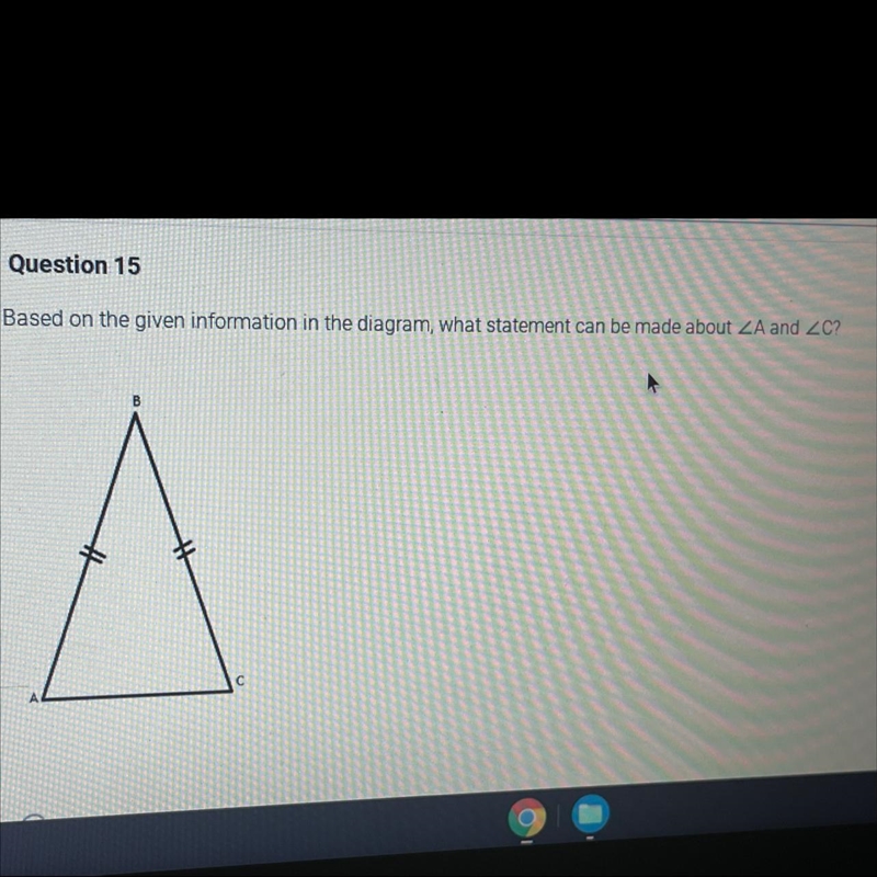 Is angle a similar to angle c-example-1