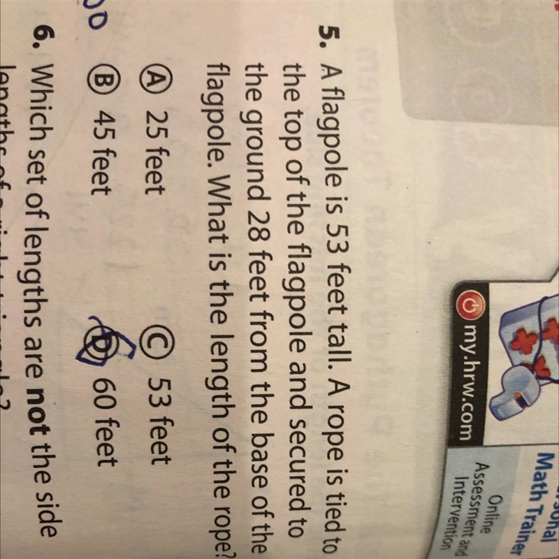 How to know when to use c2=a2+b2 or a2+b2=c2 in a question that doesnt have a shape-example-1