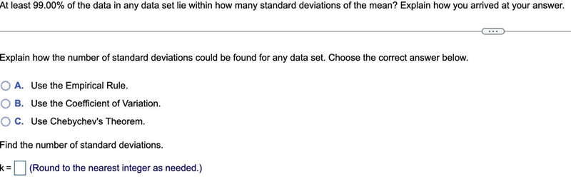 (a) Explain how the number of standard deviations could be found for any data set-example-1