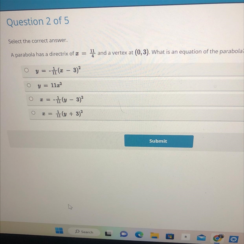 What is an equation of the parabola-example-1