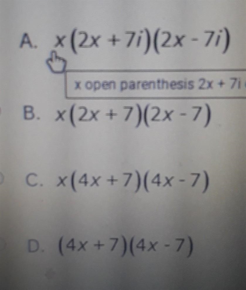 which of the following expressions is an equivalent factored form for the quadratic-example-1