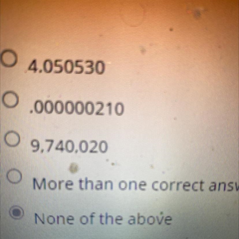 For which of the following sets of measured numbers are all of the zeros significant-example-1