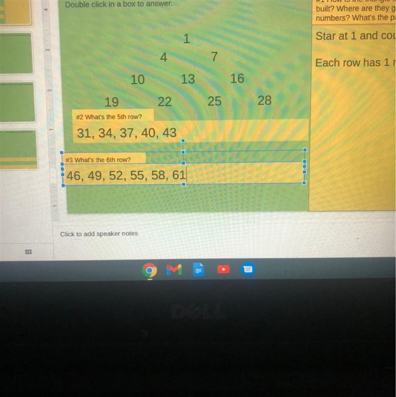 What’s the difference between the last number in row 5 and the first number in row-example-1