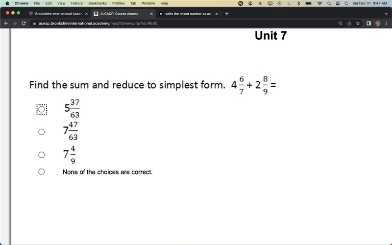 Find the sum and reduce to the simplest form-example-1