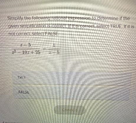 Simplify the following rational expression to determine if thegiven simplification-example-1