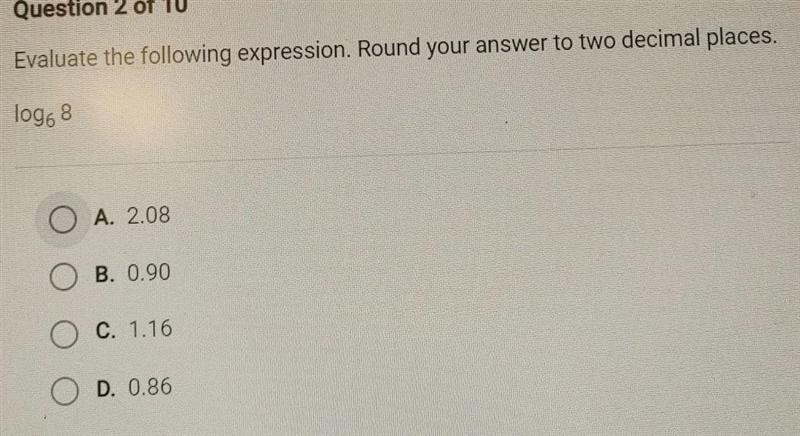 Question Evaluate the following expression. Round your answer to two decimal places-example-1