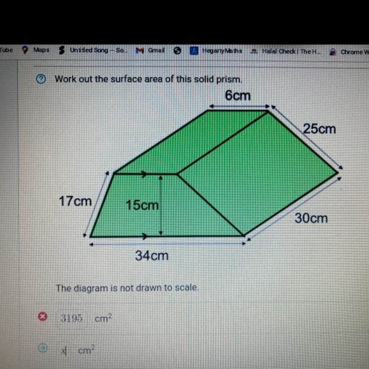 The diagram is not drawn to scale-example-1