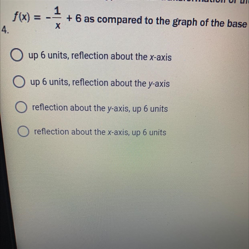 Take the order in type of each transformation of the graph of the function F of X-example-1