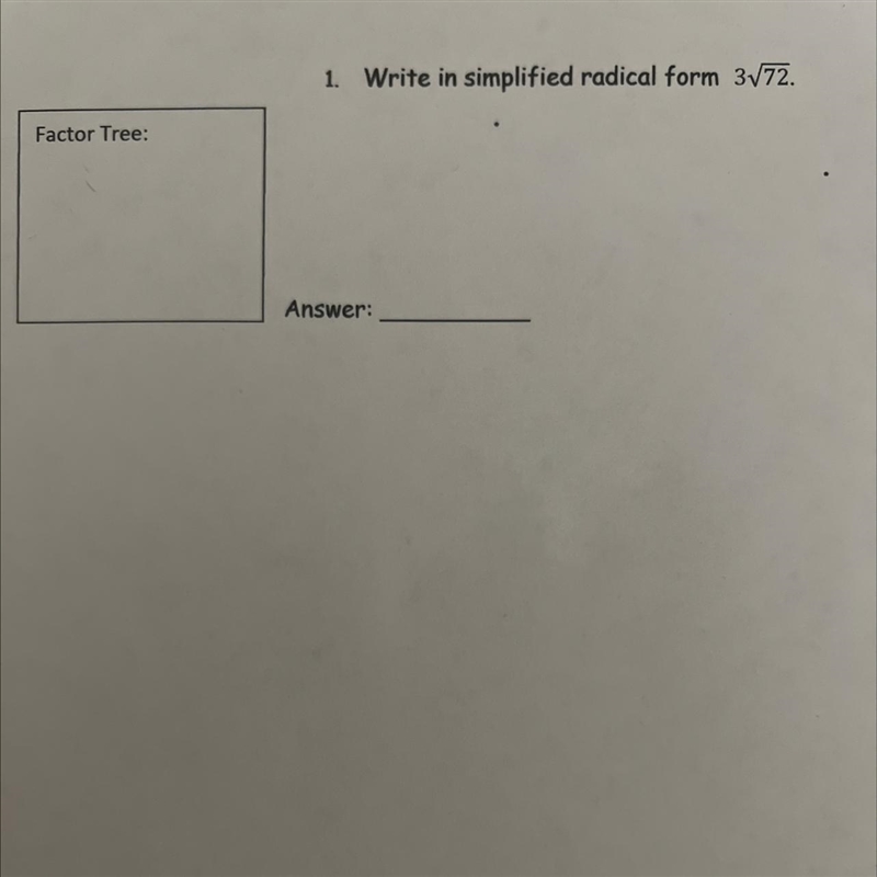 Not a timed or graded assignment. please draw factor tree. Quick answer = amazing-example-1