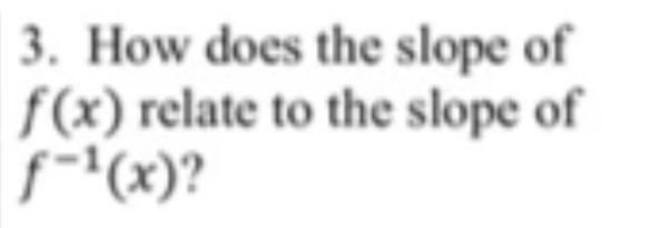 How does the slope off(x) relate to the slope off-1(x)-example-1