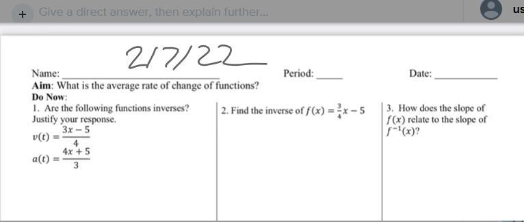 How does the slope off(x) relate to the slope off-1(x)-example-2