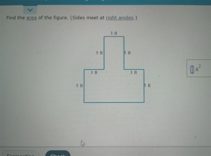 ||| GEOMETRY Area of a piecewise rectangular figure Find the area of the figure. (Sides-example-1