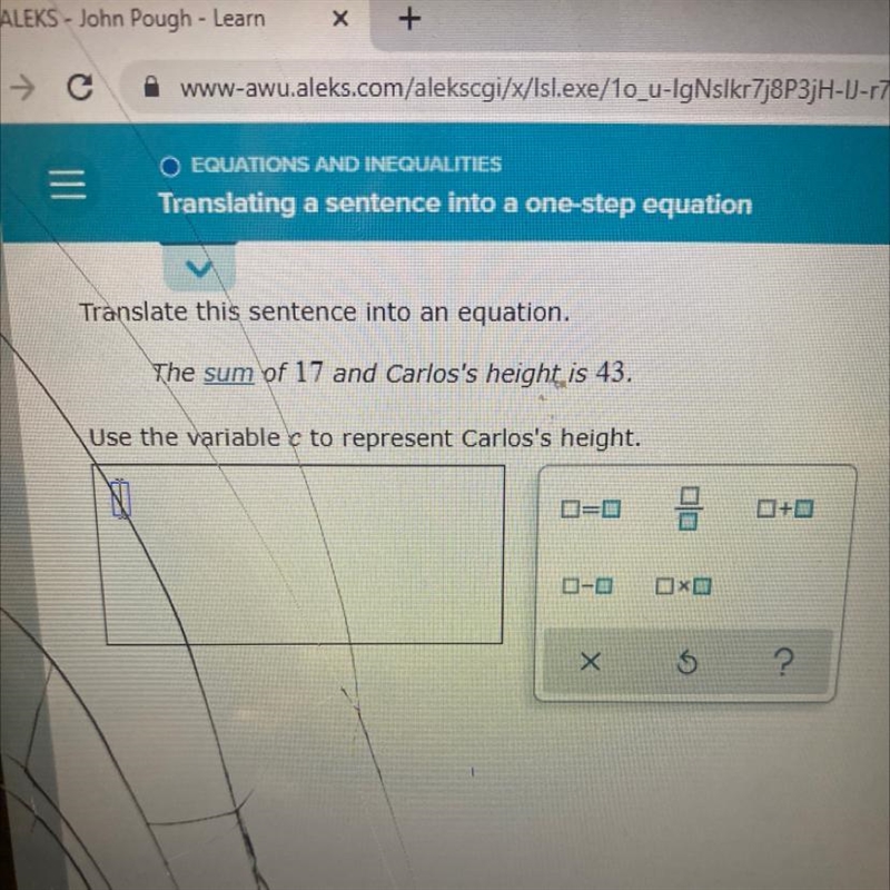 ng a sentence into a one-step equationTranslate this sentence into an equation.The-example-1