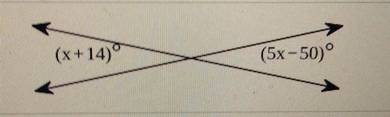 Find the value of the variable and the measure of each labeled angle.x=.... (Type-example-1