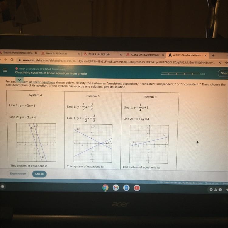 How is the system of linear equations determined, and how do we know if there is a-example-1