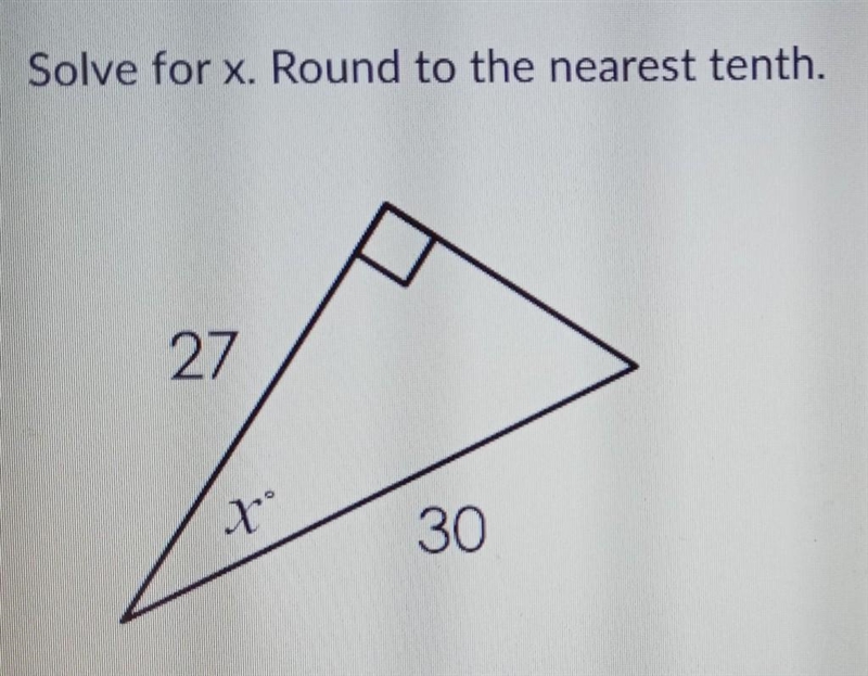 Solve for x. Round to the nearest tenth.​-example-1