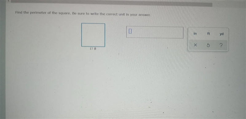 Find the perimeter of the square. Be sure to write the correct unit in your answer-example-1