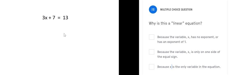 Why is this a "Linear" equation?-example-1