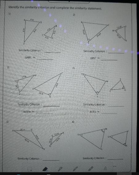 How do i find out the simarity criteria of a triangle?-example-1