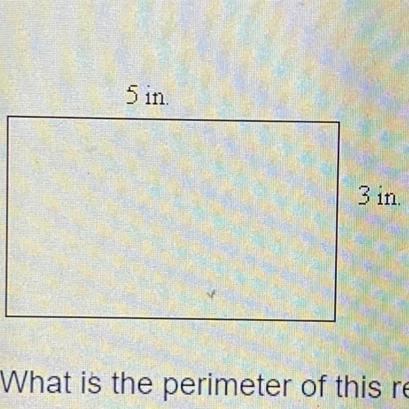 What is the perimeter of this rectangle? A. 8 in. B. 13 in. C. 15 in. D. 16 in.-example-1