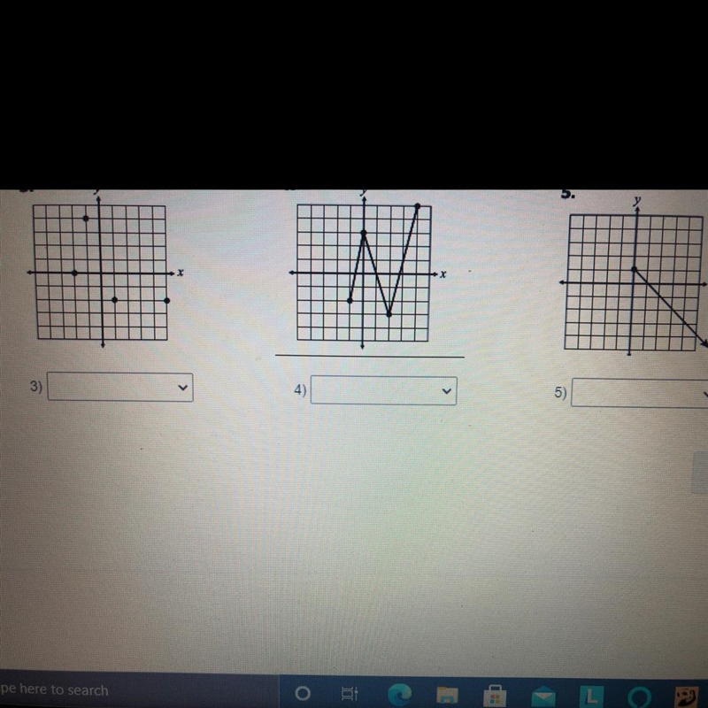 Determine wether the relation shown on the graph represents a one to one function-example-1