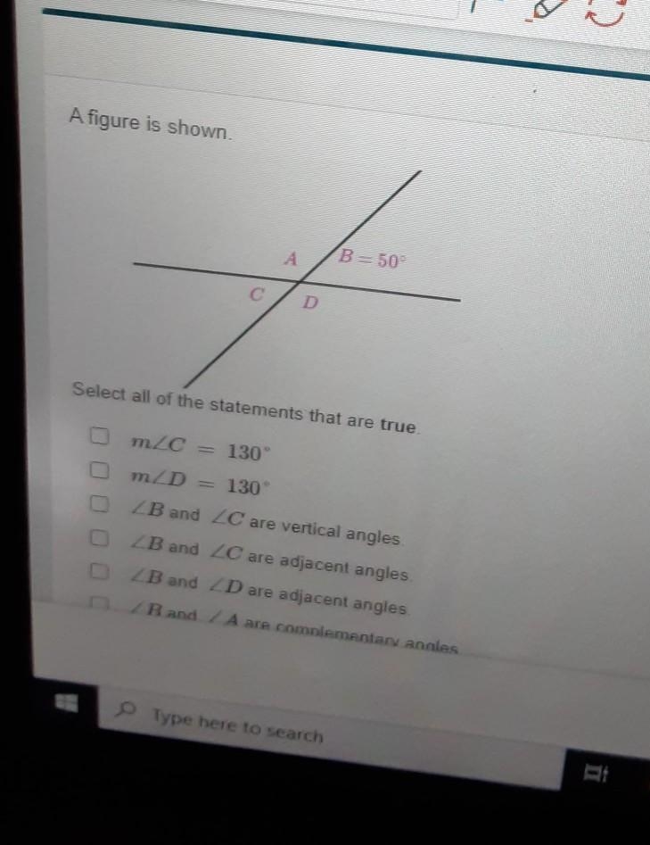 A figure is shownselect all the statements that are true-example-1